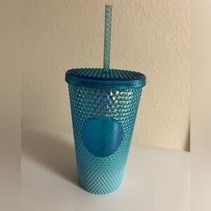 16 oz Blue studded Starbucks cup